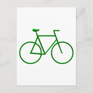 Go Green Bicycle Postcard