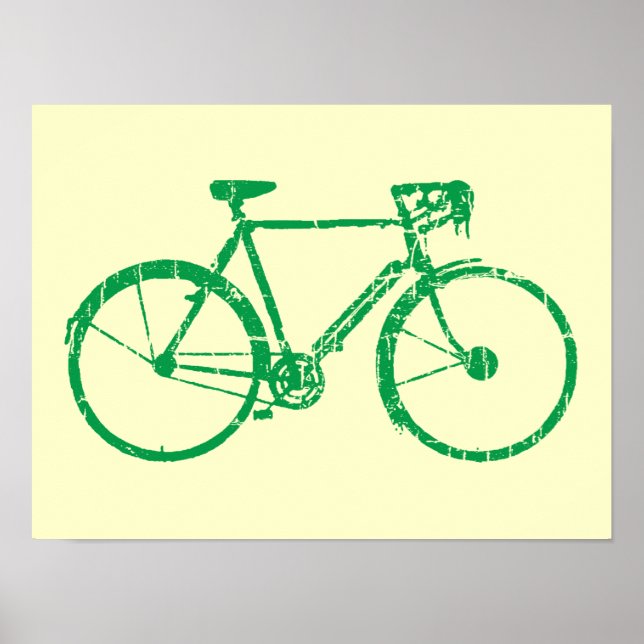 go green bicycle poster (Front)