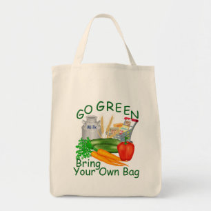 Go Green - Bring Your Own Bag- Shopping Tote Bag