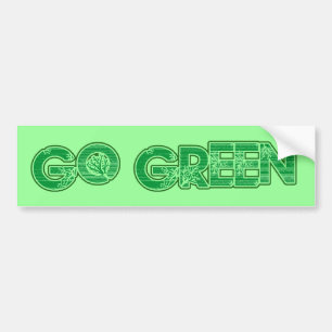 Go green bumper sticker