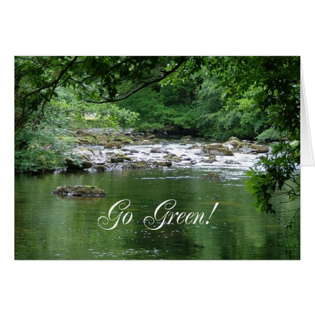 Go green card showing a river (Front Horizontal)