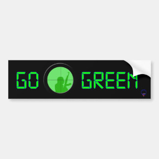 Go Green (digital readout) Bumper Sticker