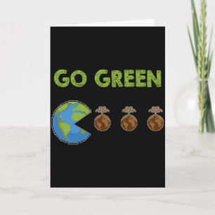 Go Green Earth Day T Shirt_1  Card