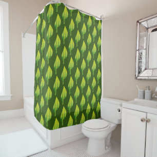 Go green eco nature leaf design shower curtain