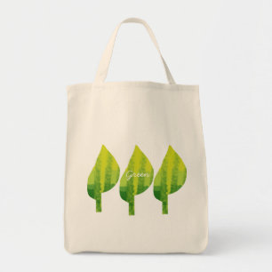 Go green eco nature leaf design tote bag