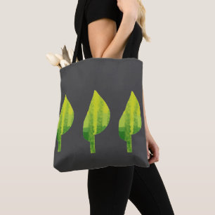 Go green eco nature leaf design tote bag