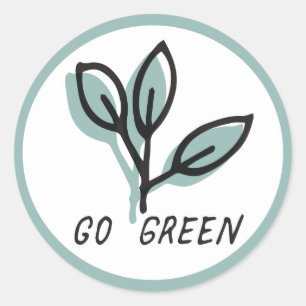 Go green Environment awareness Sticker