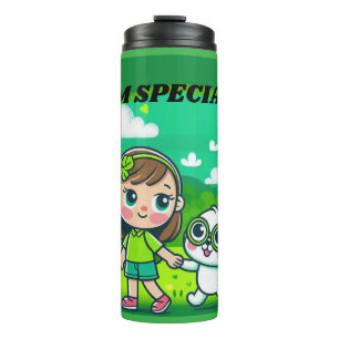 Go Green For Celebral Palsy Awareness  Thermal Tumbler