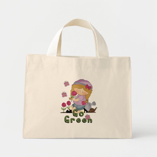 Go Green Garden Mini Tote Bag (Front)
