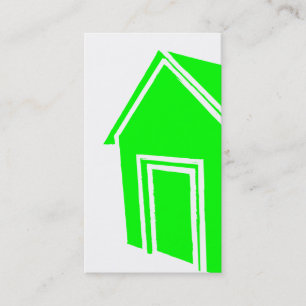 go green grunge style house Real Estate Agent Business Card