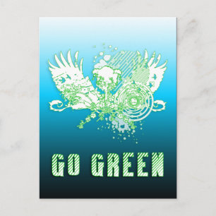 go green : hi-fi tree postcard