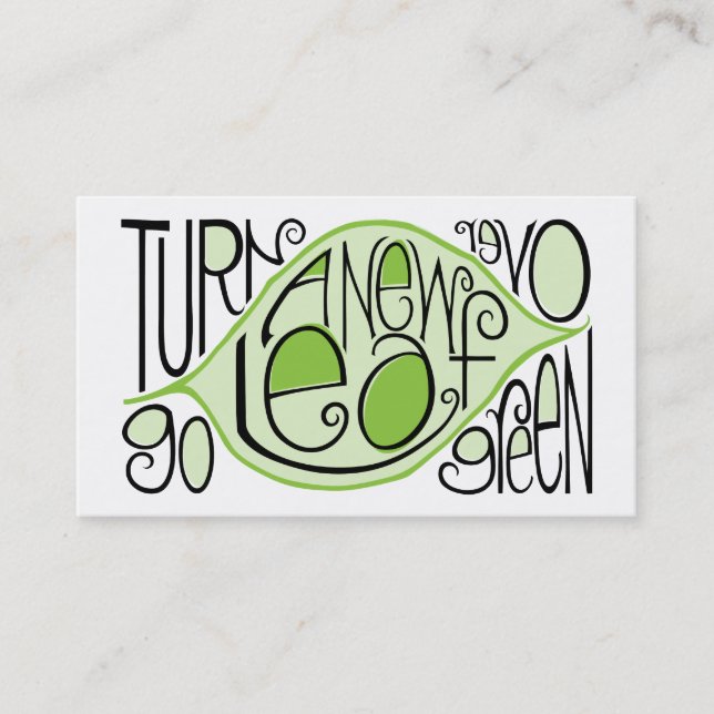 Go Green Leaf Profile Card (Front)