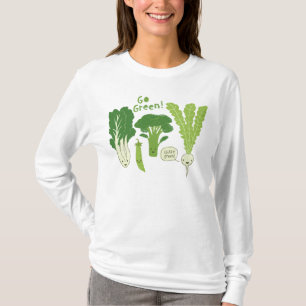 Go Green! (Leafy Green!) Happy Garden Veggies T-Shirt