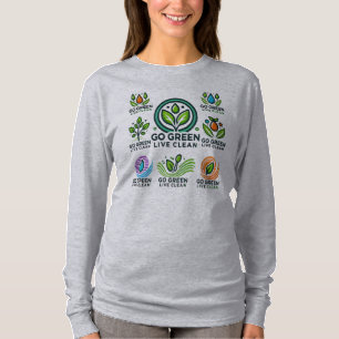 Go Green, Live Clean Basic Long Sleeve T-Shirt