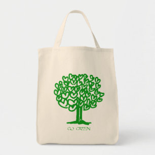 Go Green Organic Grocery Tote Bag