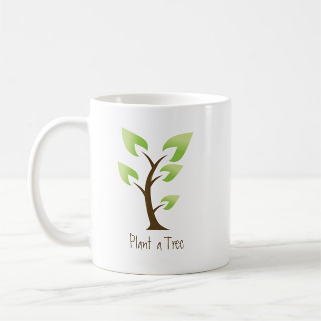 Go Green.  Plant a Tree. Save the Planet Coffee Mug (Left)