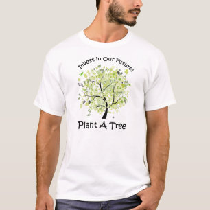 Go Green Plant A Tree Typography T-Shirt