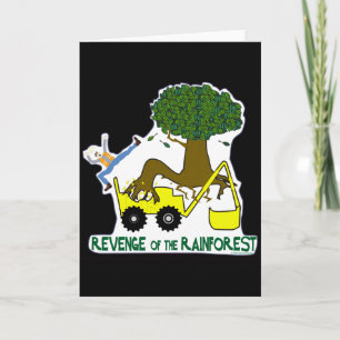 Go Green Reduce Reuse Recycle Rain Forest T Shirt Card