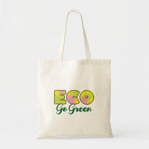 Go Green Retro Eco Design Tote Bag