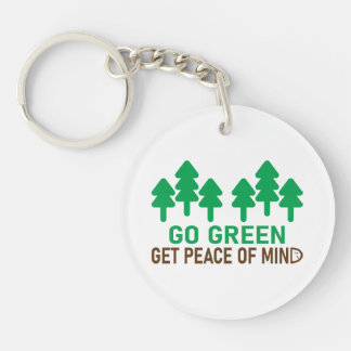 Go green save environment and planet key ring