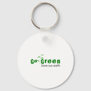 Go Green Save Our Earth Kids T Shirt  Key Ring