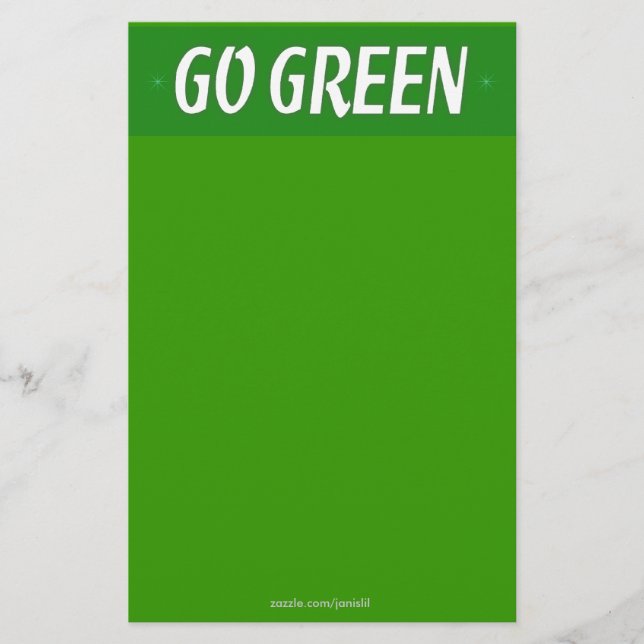 Go Green Stationery (Front)