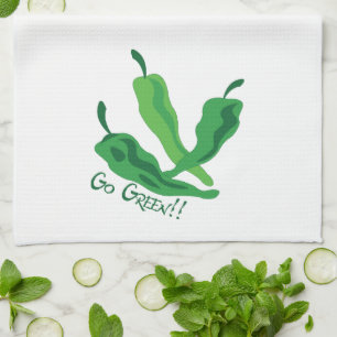 Go Green!!! Tea Towel