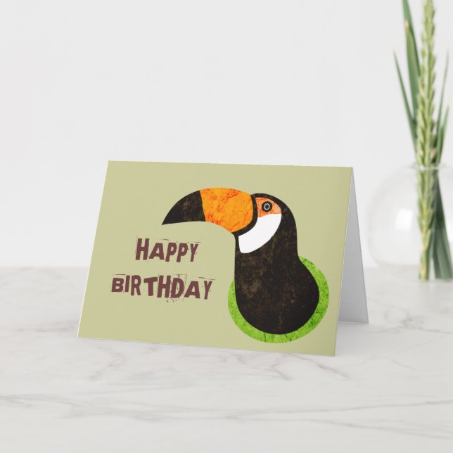 Go Green Toucan Toco Card (Front)