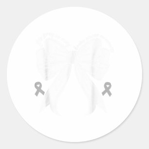 Go Grey In May Brain Cancer Awareness Month Women Classic Round Sticker