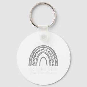 Go Grey In May Rainbow Brain Cancer Tumour Awarene Key Ring