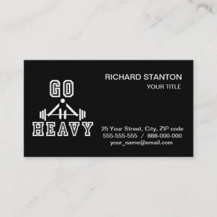Go heavy business card