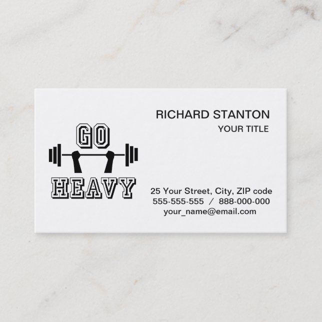 Go heavy business card (Front)