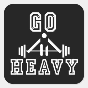Go heavy square sticker