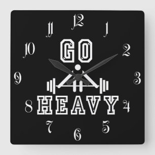 Go heavy square wall clock