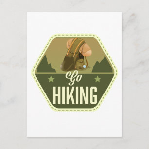 Go hiking Patch Postcard