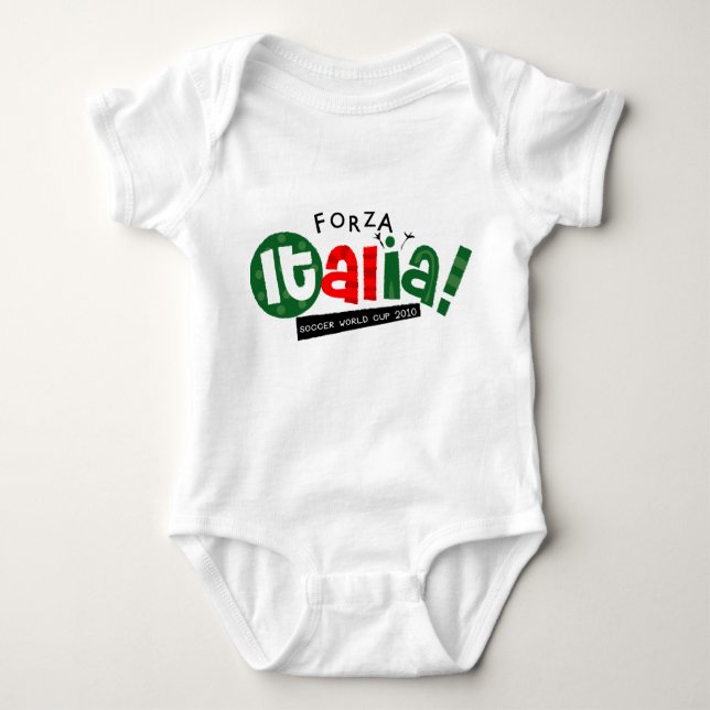 Go Italy World Soccer Baby Bodysuit (Front)