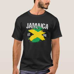 Go Jamaica 60th Independence Jamaican Day Flag Cut T-Shirt