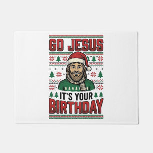 Go Jesus Christmas Birthday Vintage Shirt Doormat