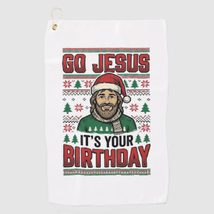 Go Jesus Christmas Birthday Vintage Shirt Golf Towel