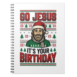 Go Jesus Christmas Birthday Vintage Shirt Notebook