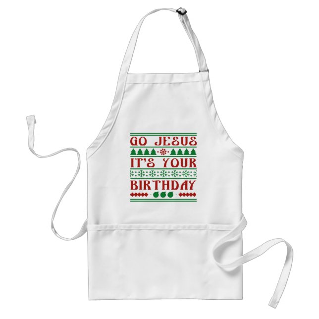 Go Jesus It's Your Birthday Standard Apron (Front)