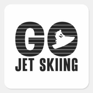 Go Jet Skiing Jet Ski Retro Jetski Jet Ski Rider Square Sticker