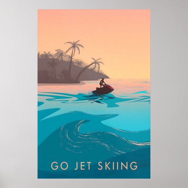 Go Jet Skiing Travel Poster (Front)