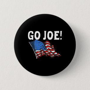 Go Joe! Vintage Joe Biden 2020 American Flag Retro 6 Cm Round Badge