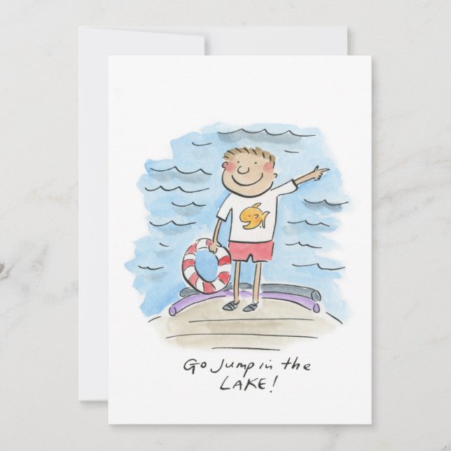 Go jump in the lake invitation (Front)