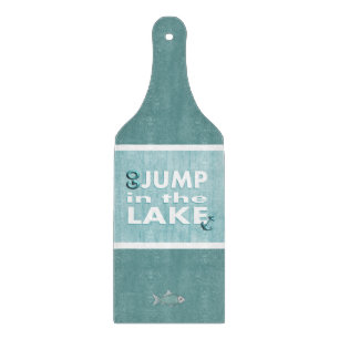 Go Jump in the Lake Tempered Glass Cutting Board