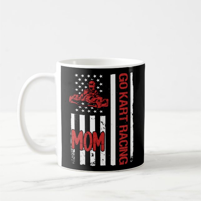 Go K Racing Mum Usa Flag Coffee Mug (Left)