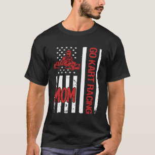 Go K Racing Mum Usa Flag T-Shirt