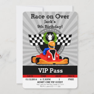 GO KART Birthday invitation! Invitation