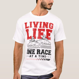 Go Kart Living Life One Race At A Time Vintage T-Shirt